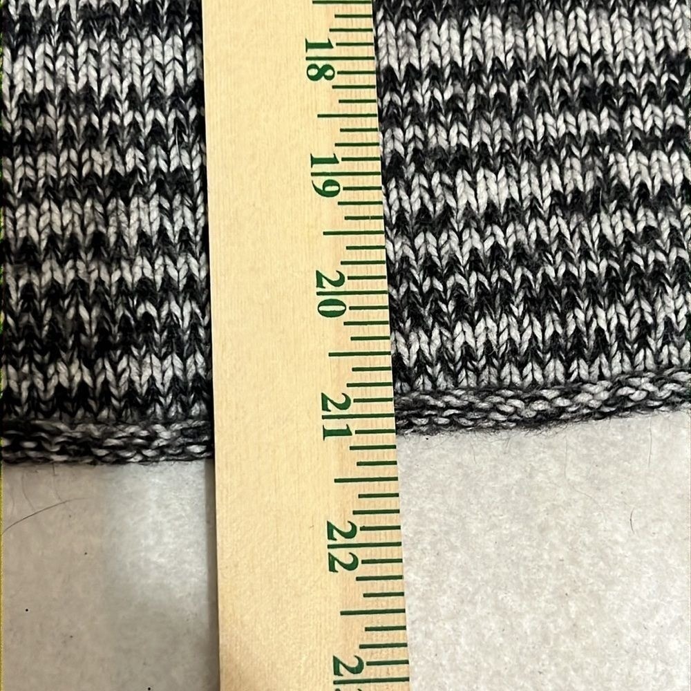 Madewell Cropped Boatneck Sweater Womens Size Medium Black White Threadmix - Picture 7 of 9